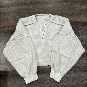 Out from under cropped waffle knit